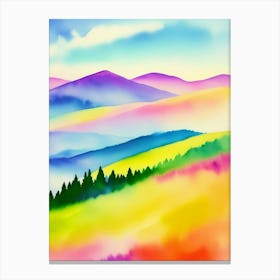 Watercolor Of Mountains 4 Canvas Print