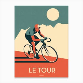 Le Tour France Summer Bike Race Print Canvas Print