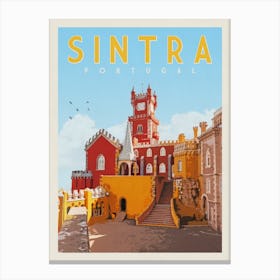 Sintra Portugal Travel Poster Canvas Print