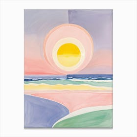 Pastel Abstract Sunset At The Beach Canvas Print