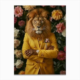 Lion In A Suit 1 Canvas Print