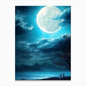 Full Moon In The Sky Canvas Print