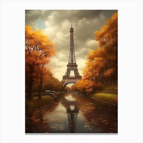 Eiffel Tower Paris France Dominic Davison Style 7 Canvas Print