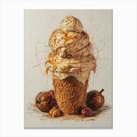 Ice Cream Cone 42 Canvas Print