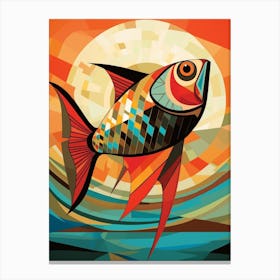 Fish Abstract Pop Art 2 Canvas Print