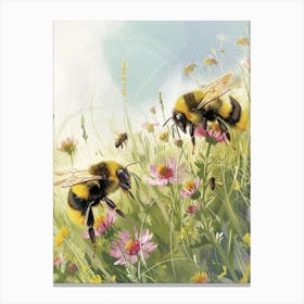 Meliponini Bee Storybook Illustrations 14 Canvas Print