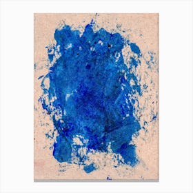 Blue Splatter. Abstract Painting Canvas Print