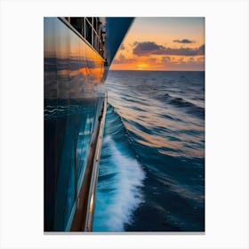 Sunset On A Cruise Ship-Reimagined Canvas Print