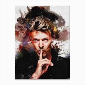 Smudge Portrait Of David Bowie Canvas Print
