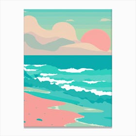 Pastel Beach Sunset 1 Canvas Print