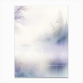 Fog Waterscape Gouache 2 Canvas Print