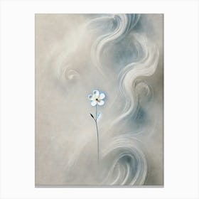 White Flower In A Cloud Canvas Print