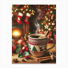 Christmas Coffee Canvas Print