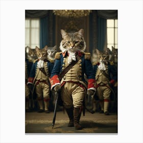 Cats In Uniform Canvas Print