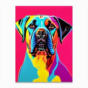 Bullmastiff Andy Warhol Style dog Canvas Print
