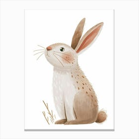 Blanc De Hotot Rabbit Kids Illustration 1 Canvas Print