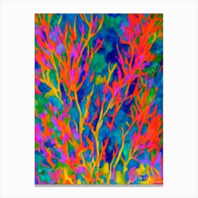 Acropora Efflorescens Vibrant Painting Canvas Print