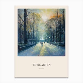 Tiergarten Berlin Vintage Cezanne Inspired Poster Canvas Print
