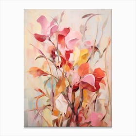 Fall Flower Painting Sweet Pea 2 Canvas Print