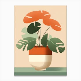 Seamless Potted Plant Canvas Print