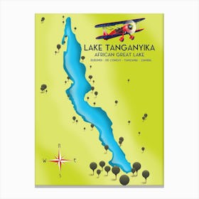 Lake Tanganyika African Great Lake Canvas Print