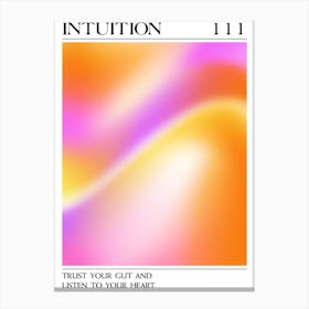 Intuition, Angel Number 111, Aura Gradient Canvas Print