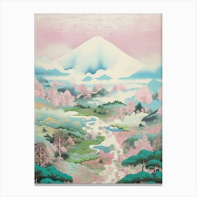 Mount Gassan In Yamagata, Japanese Landscape 3 Canvas Print