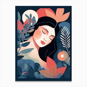 Minimalist Symphony: Celebrating Woman in Abstract Beauty Canvas Print