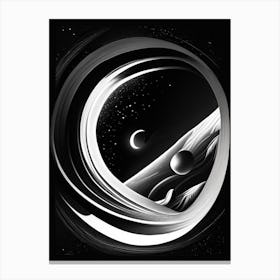 Galaxies Noir Comic Space Canvas Print