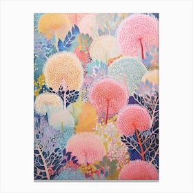 Whimsical Floral Garden Canvas Print