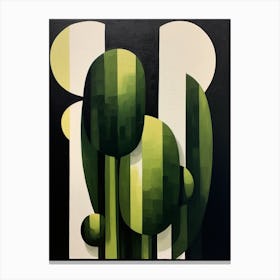 Modern Abstract Cactus Painting Carnegiea Gigantea Cactus 6 Canvas Print