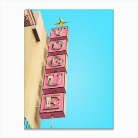 Vintage Vogue Theatre Sign In Hollywood California Canvas Print