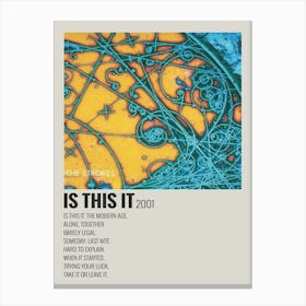 Is This It 2001 Poster 1 Canvas Print