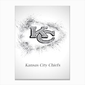 Kansas City Chiefs Sketch Drawing Canvas Print