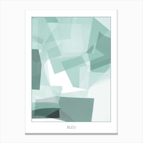 BLEU - Retro Vintage Geometric Collage in Pastel Blue by "Colt x Wilde"  Canvas Print