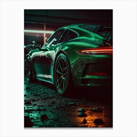 Green Porsche 911 Gts 2 Canvas Print