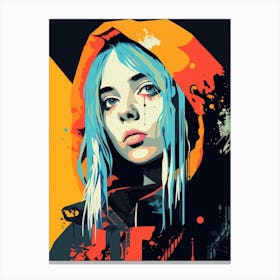 Billie Eilish Vector 3 Canvas Print