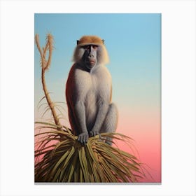 Baboon 1 Tropical Animal Portrait Canvas Print