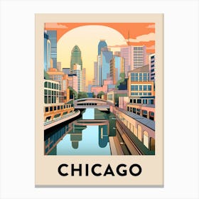 Chicago Travel Poster 9 Canvas Print