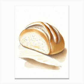 Sourdough Bread Bakery Product Quentin Blake Illustration 1 Canvas Print