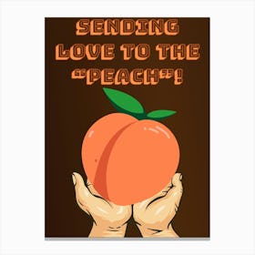 Love Peach Canvas Print