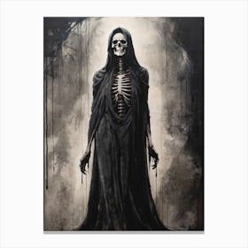 Dance With Death Skeleton Painting (27) Canvas Print