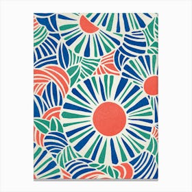 Bellis Bounty Blue Canvas Print