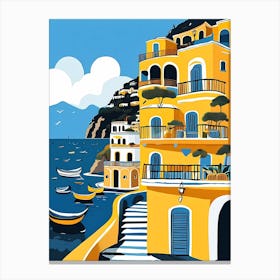Summer In Positano Painting (260) Canvas Print