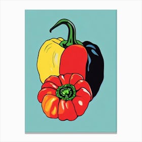 Poblano Pepper Bold Graphic vegetable Canvas Print
