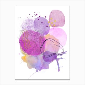 Purple Splatters Canvas Print