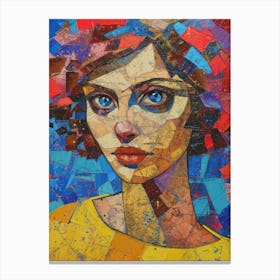 Girl With Blue Eyes 10 Canvas Print