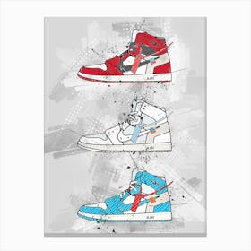 Air Jordan 1 Sneakers Canvas Print