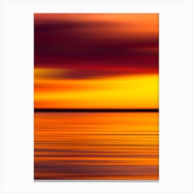 Sunset Over Water Canvas Print