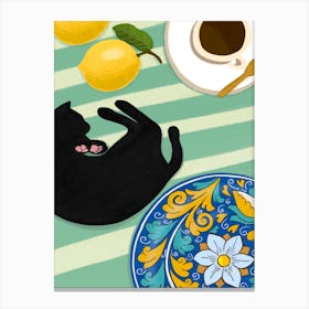 Coffe And Lemons Canvas Print
